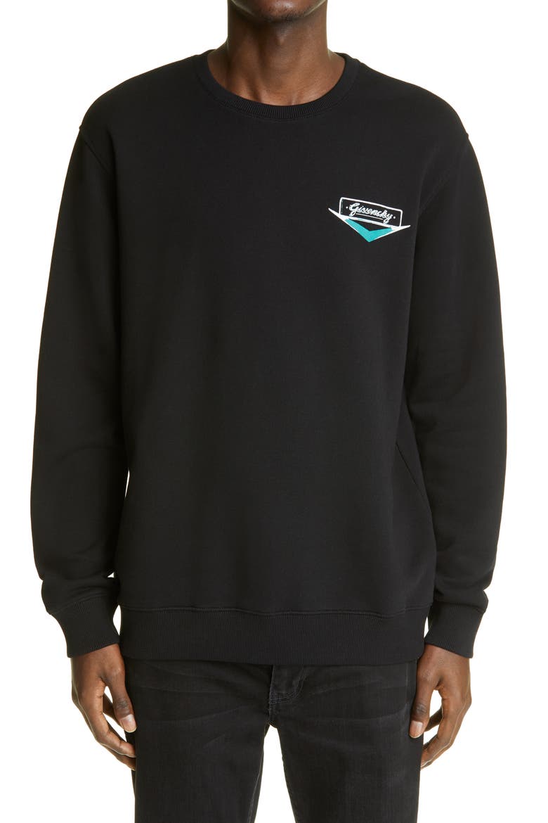 Motel Cars Crewneck Sweatshirt, Main, color, BLACK