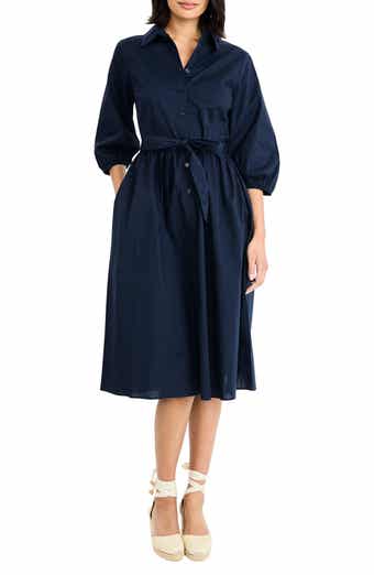 Maggy London Long Sleeve Midi Shirtdress