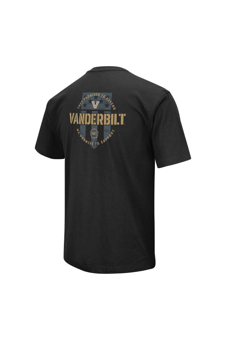 Men's Colosseum Black Vanderbilt Commodores OHT Military Appreciation T-Shirt, Alternate, color, Black