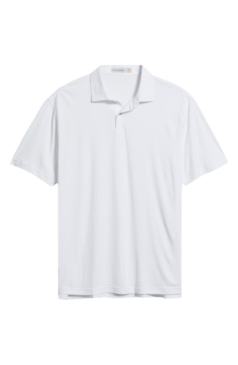 Peter Millar Featherweight Mélange Performance Polo, Alternate, color, White
