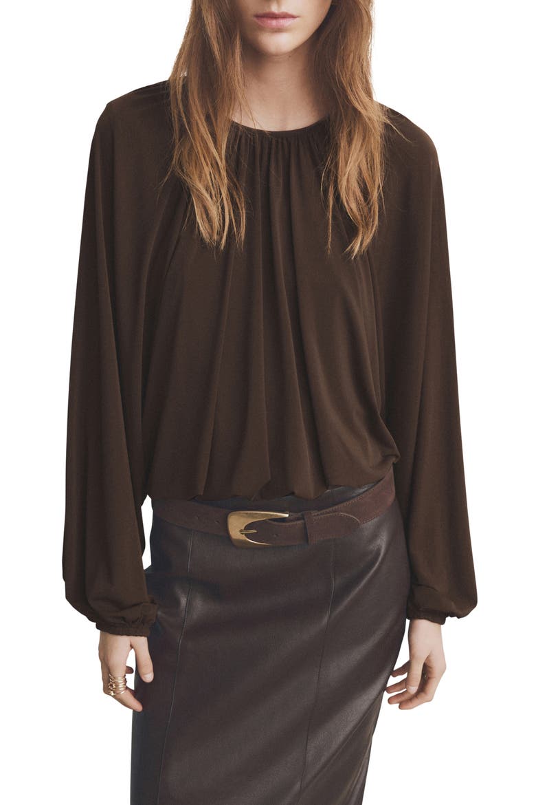 Gadea Knit Top, Main, color, BROWN