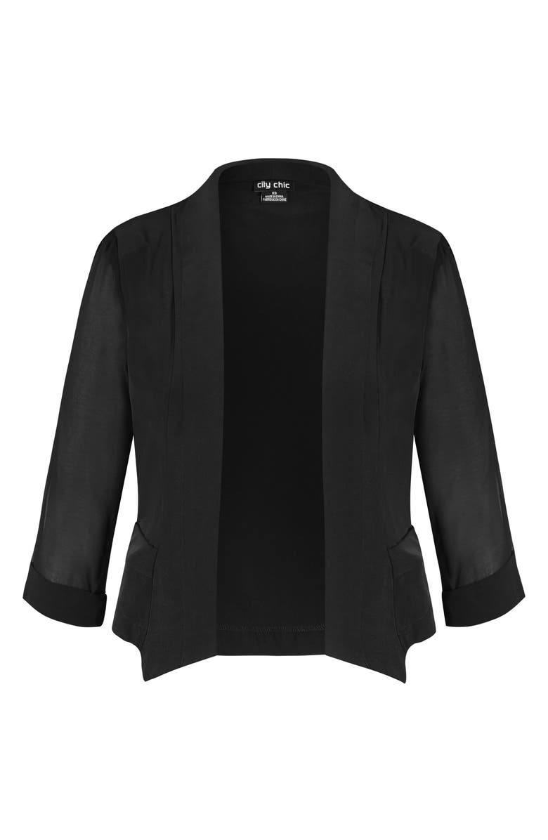 City Chic Crop Blazer, Alternate, color, 