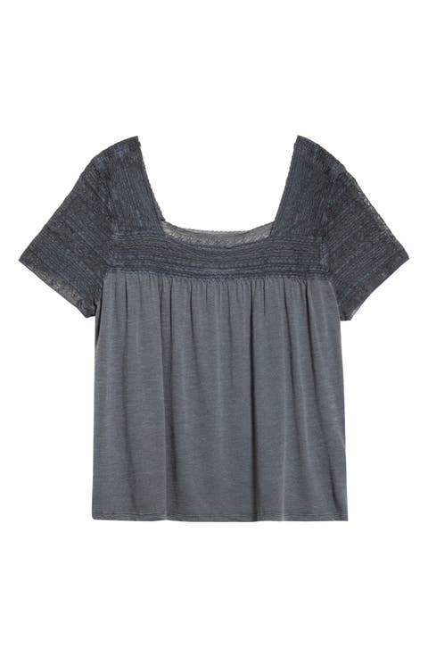 Lace Trim Swing Top
