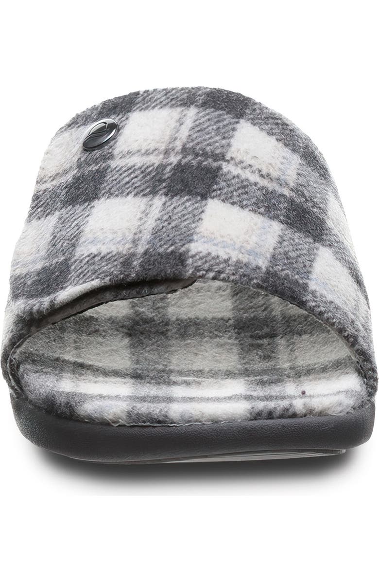 STROLE Den Tartan Wool Slide Sandal, Alternate, color,