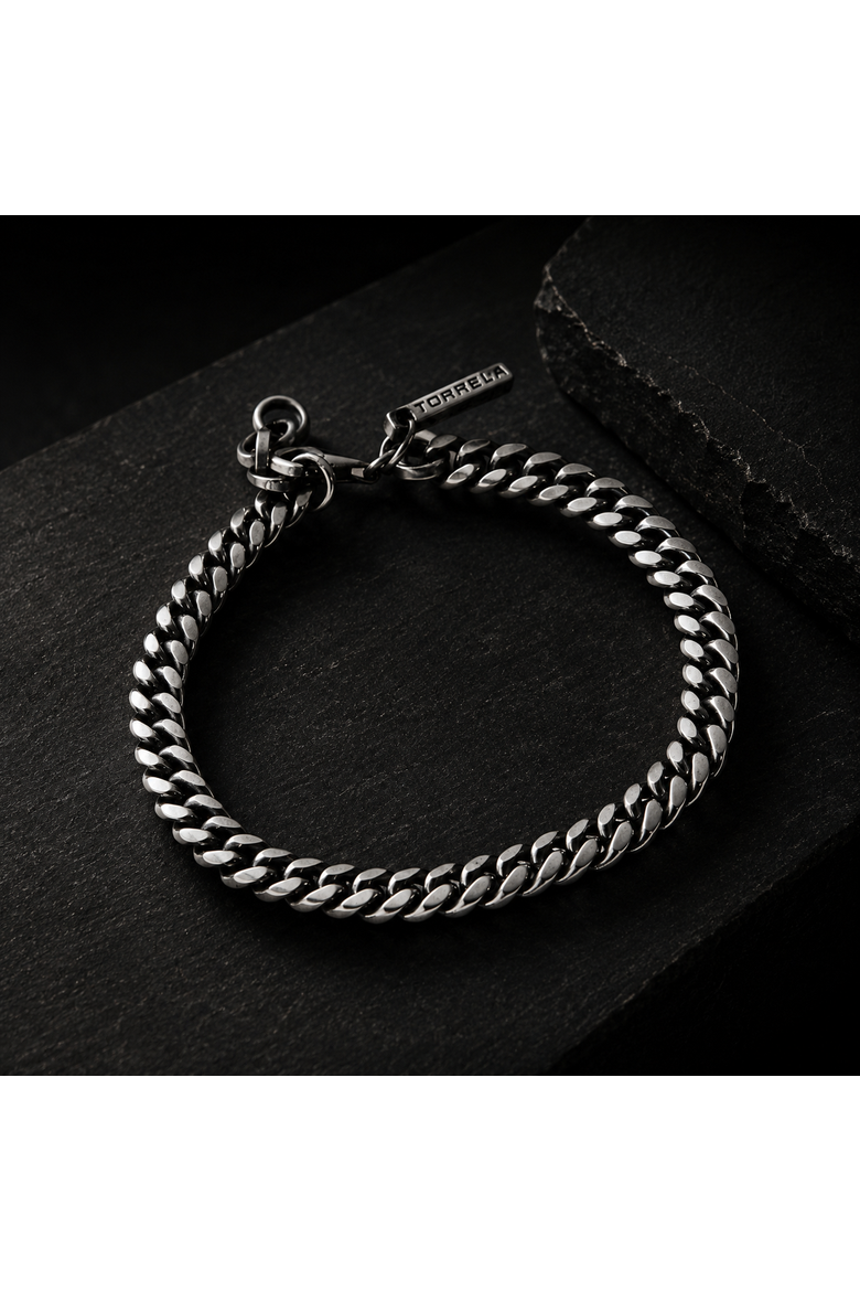 Cuban Link Silver Bracelet, Alternate, color, Sterling Silver