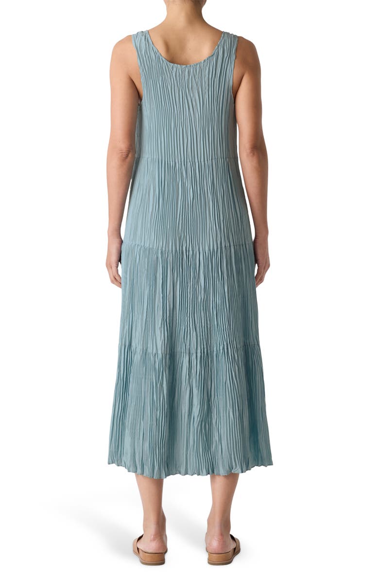 Eileen Fisher Sleeveless Tiered Silk Maxi Dress, Alternate, color, 