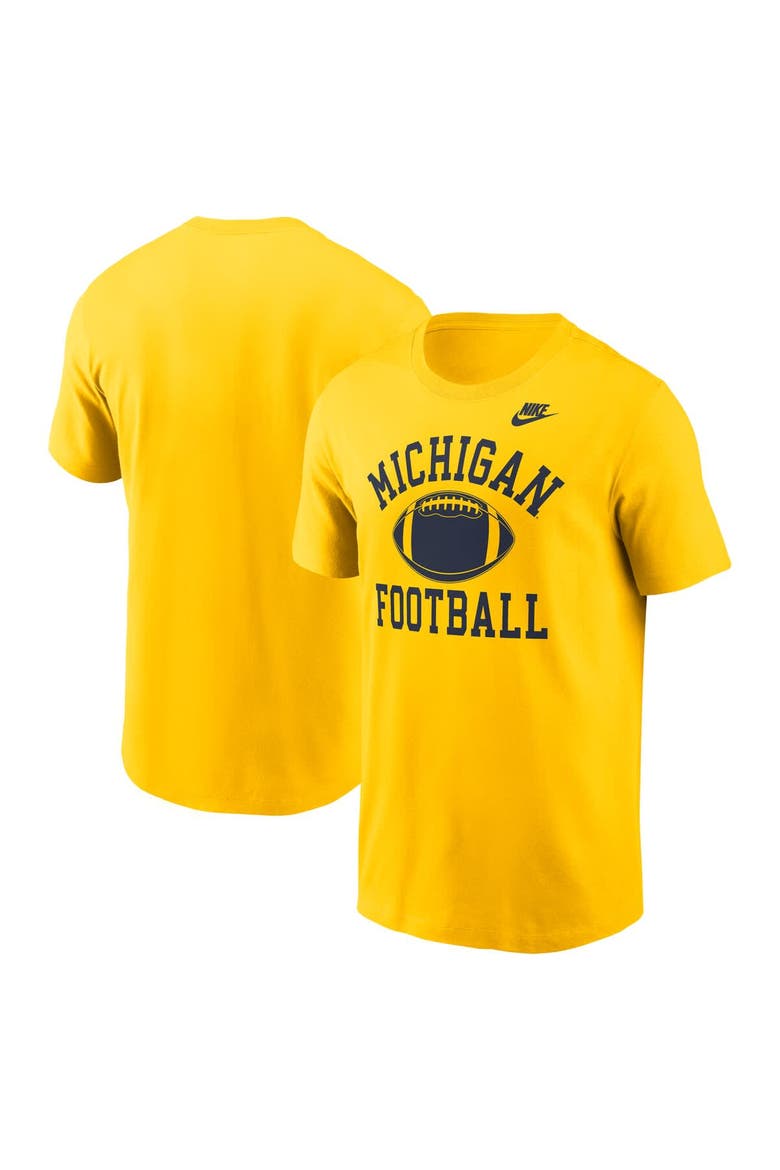 Men's Nike Maize Michigan Wolverines Legacy Football Icon T-Shirt, Main, color, Maize