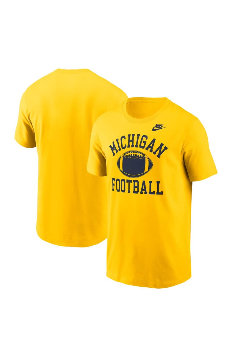Nike Men's Nike Maize Michigan Wolverines Legacy Football Icon T-Shirt, Main, color, Maize