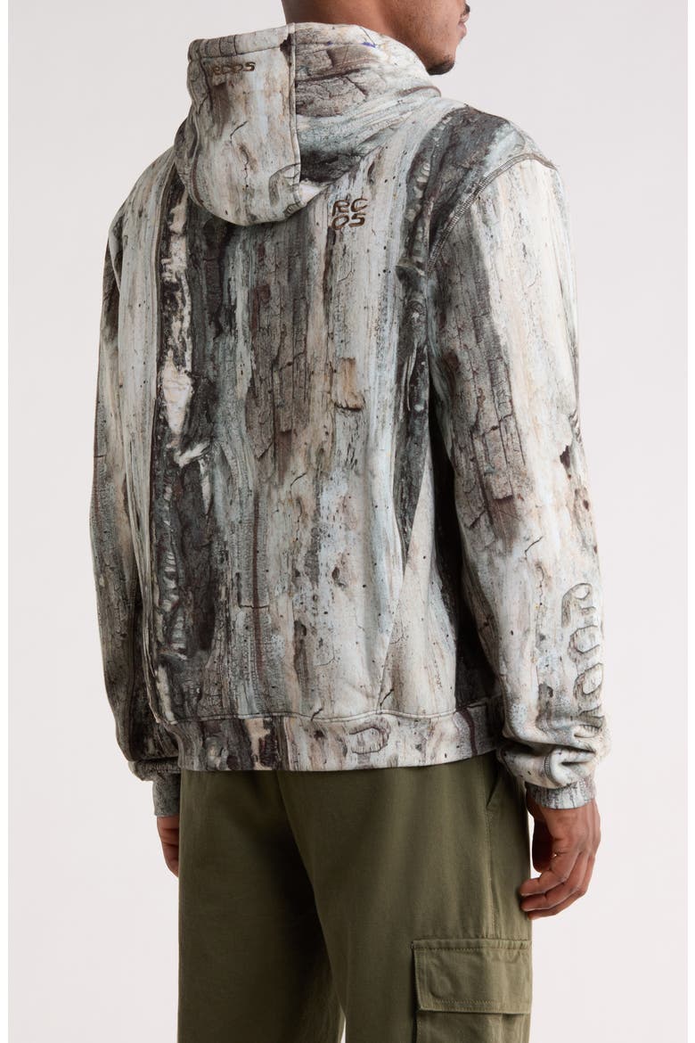 Treebark Camo Stack Logo Hoodie, Alternate, color, TREE BARK