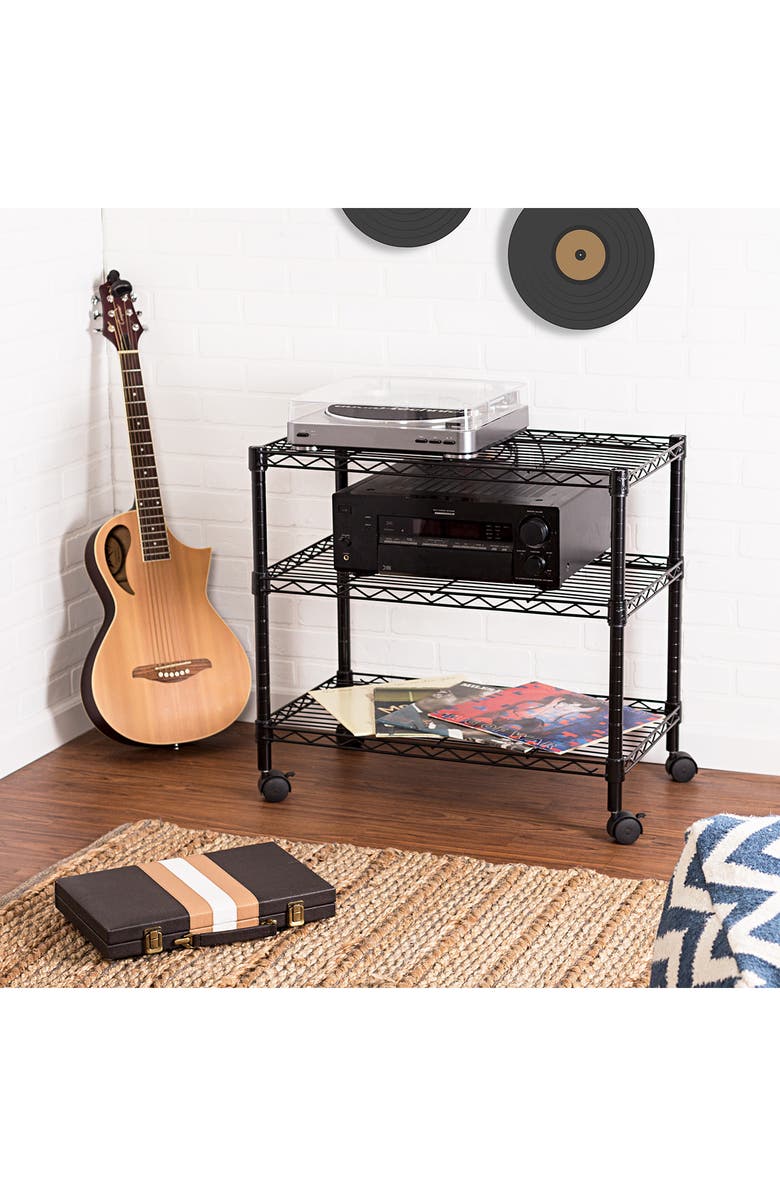HONEY-CAN-DO 3-Tier Media Cart, Alternate, color, 