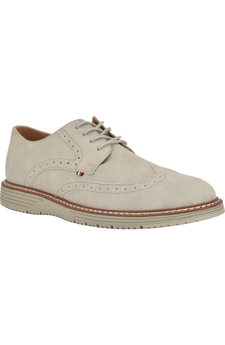 Tommy Hilfiger Hinede Wingtip Derby, Main, color, Light Grey