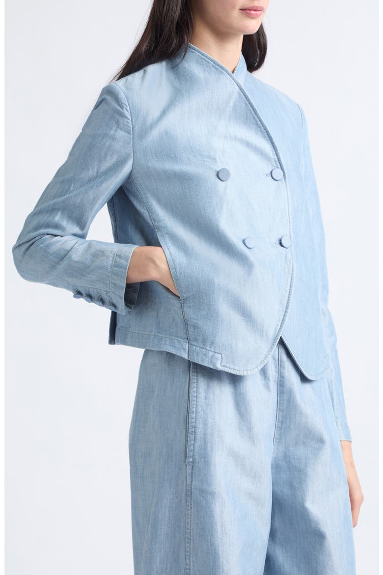 Asymmetric Denim Jacket, Alternate, color, DENIM