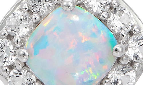 Savvy Cie Jewels Lab-grown Opal & Cubic Zirconia Pendant Necklace In Multi
