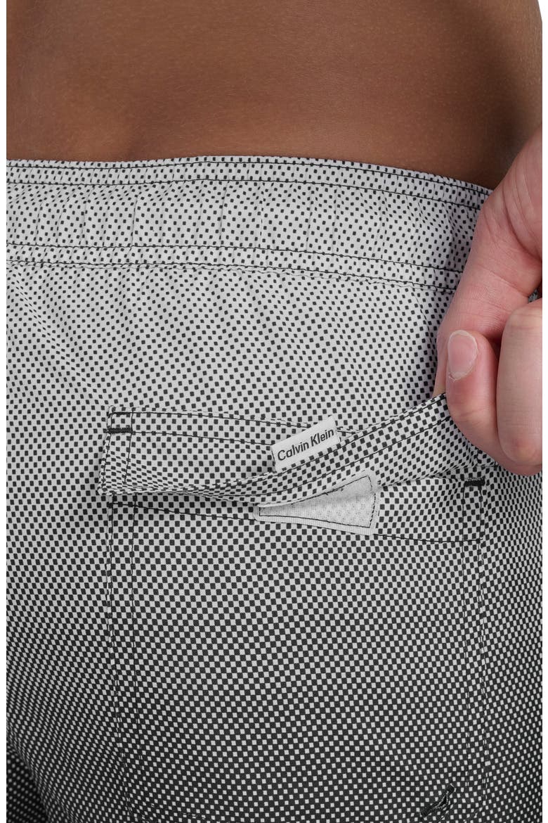 Core Volley Gradient Dot Swim Trunks, Alternate, color, BLACK