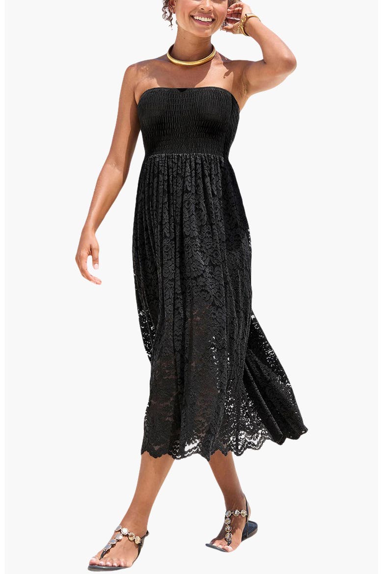 Convertible Lace Dress, Main, color, Black