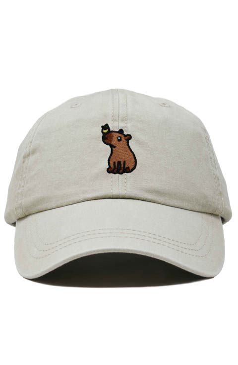 Capybara Embroidered Everyday Hat