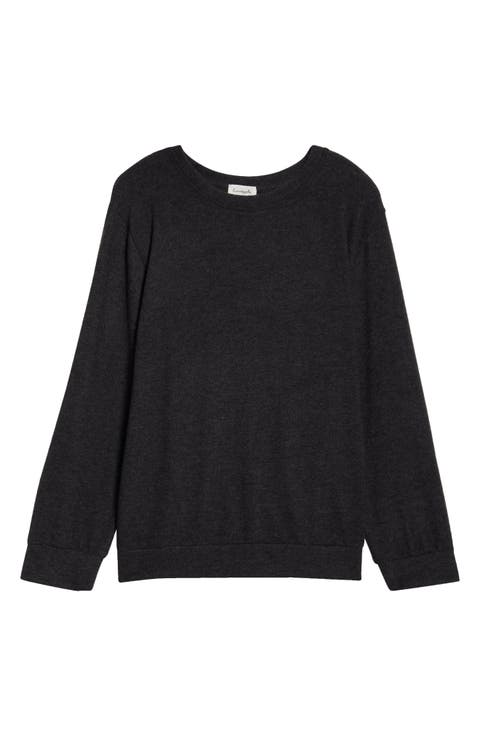 Hacci Knit Crewneck Top (Plus)