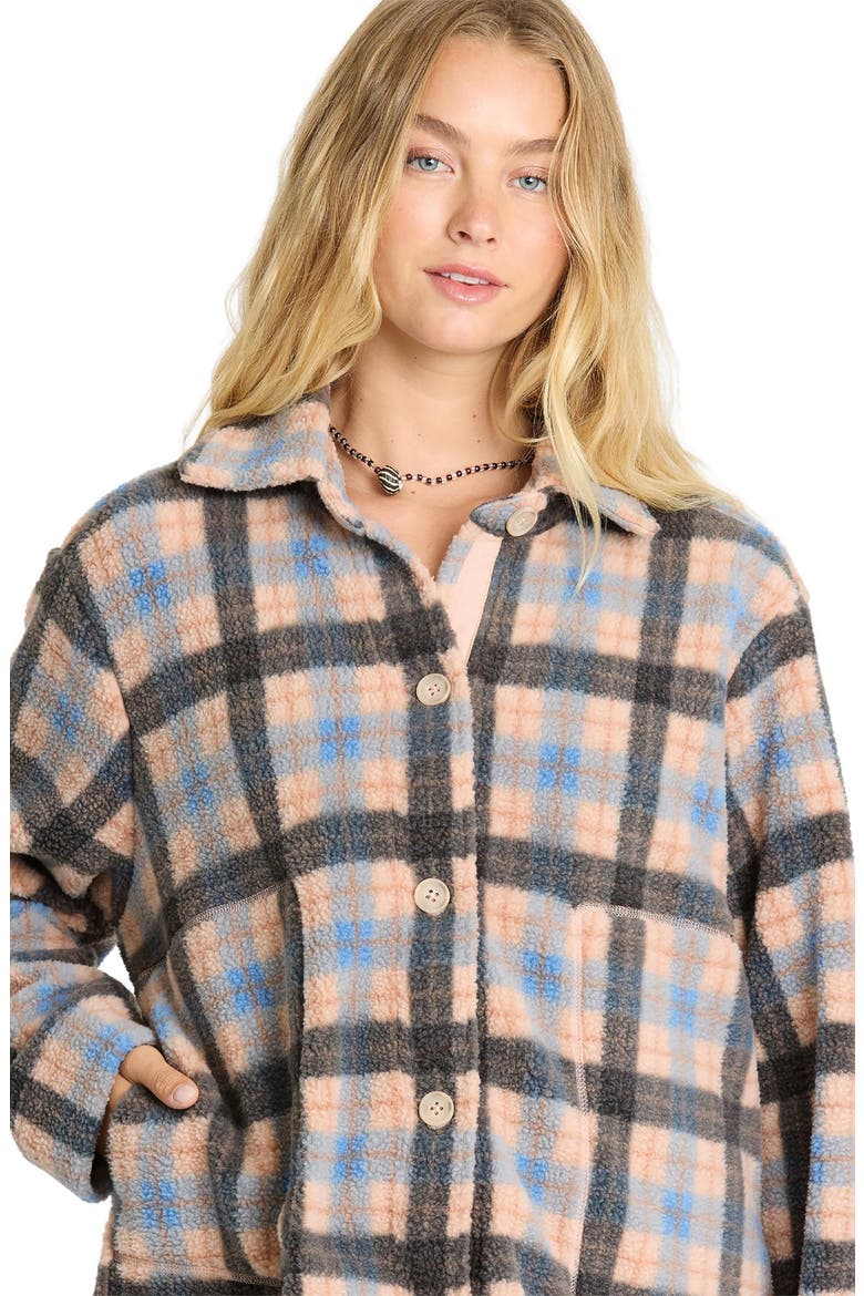 Breezy Sherpa Shacket, Alternate, color, BLUE BELL