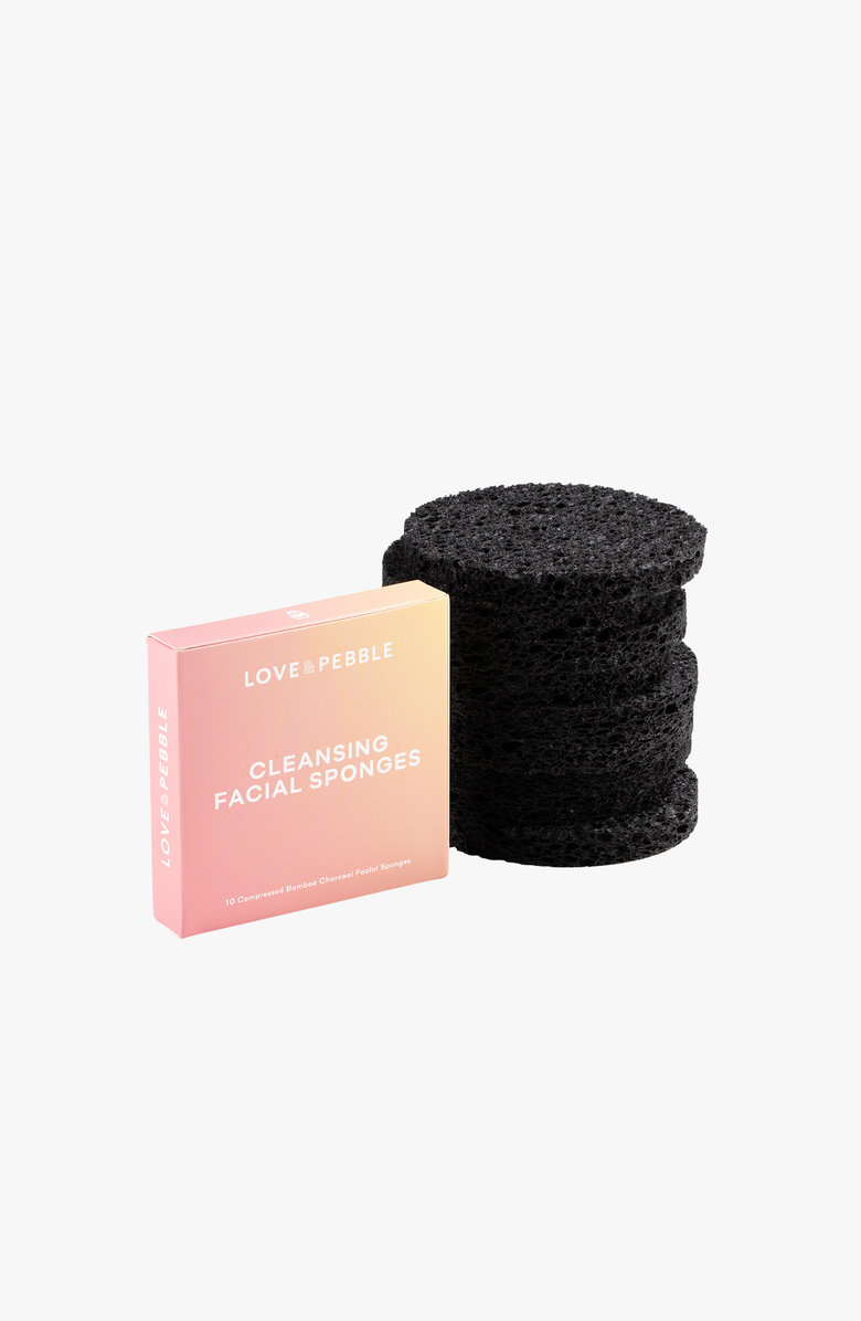 Love and pebble Beauty Sponges Pack, Main, color, Black