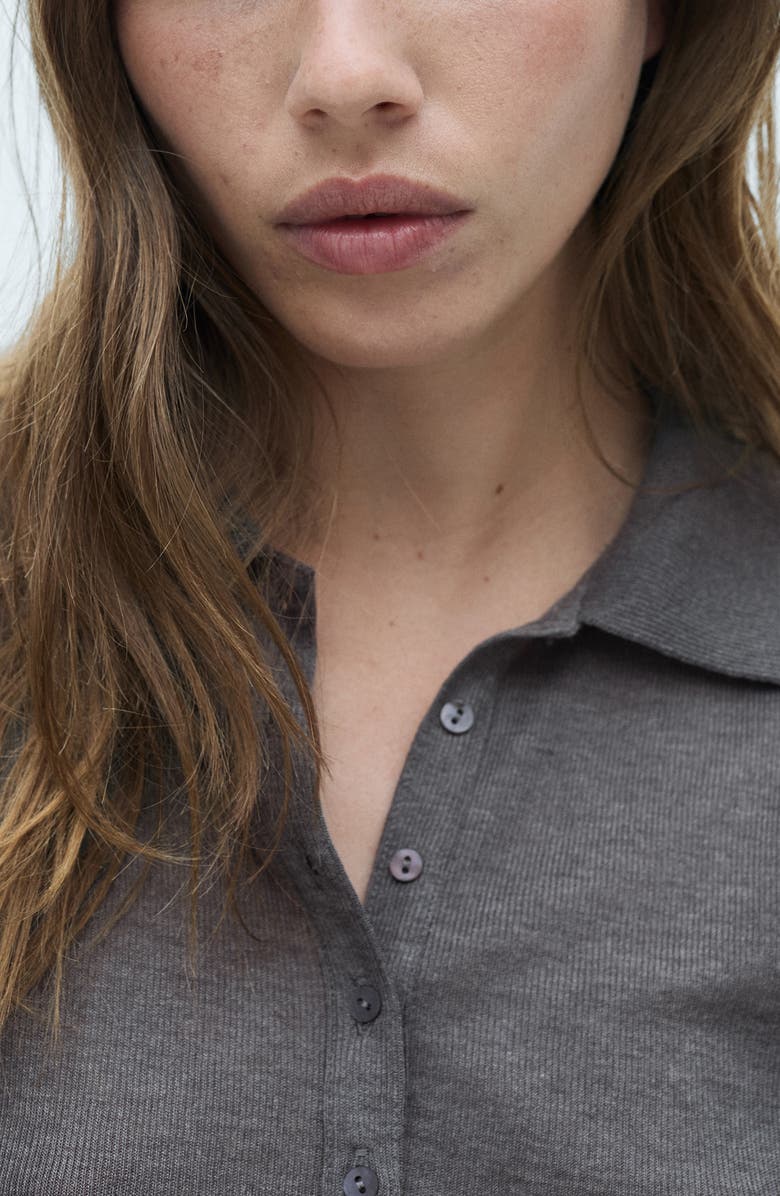 MANGO Long Sleeve Polo, Alternate, color, 