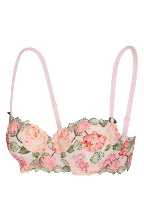 Savage X Fenty Les Roses Underwire Unlined Balconette Bra In Porcelain Pink