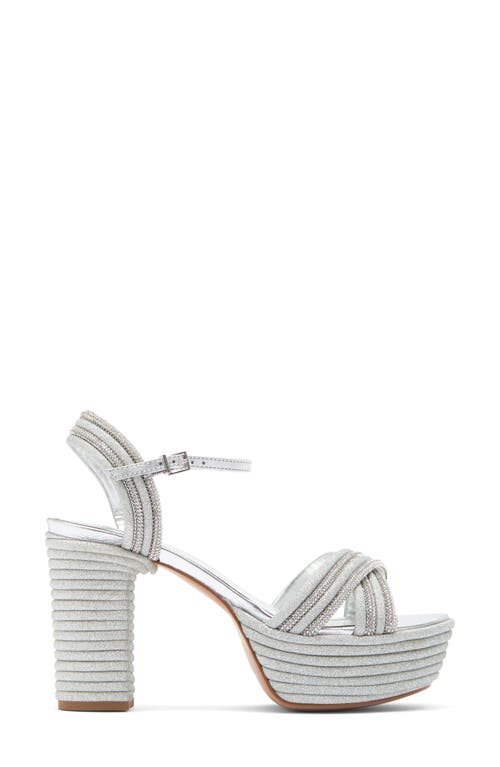 SCHUTZ SCHUTZ LATIFAH GLAM RHINESTONE PLATFORM SANDAL 