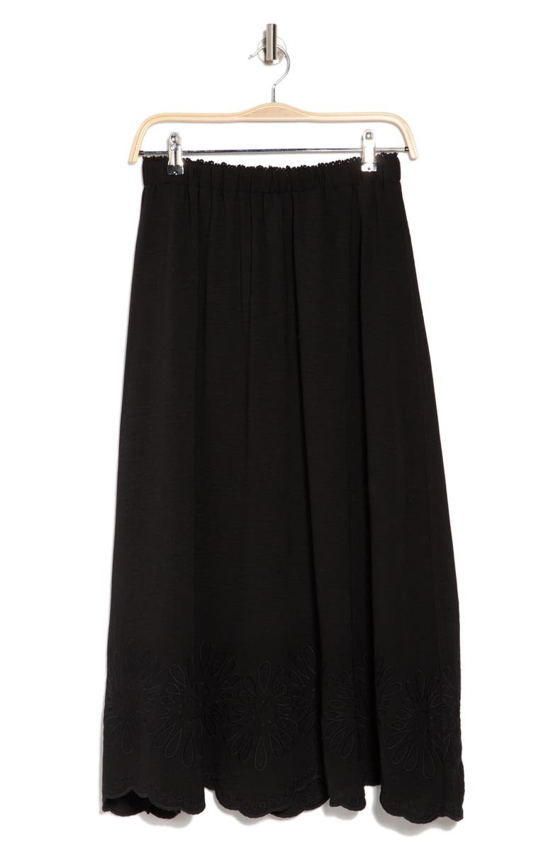 Adrianna Papell Floral Embroidered Midi Skirt, Alternate, color, 