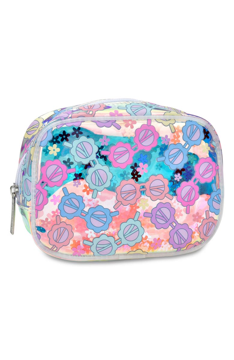 Iscream Kids' Spring Sunnies Clear Cosmetic Case, Alternate, color,