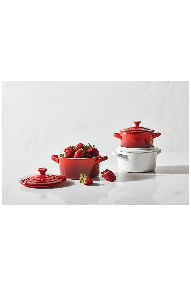 Mini Round Cocotte, Alternate, color, WHITE