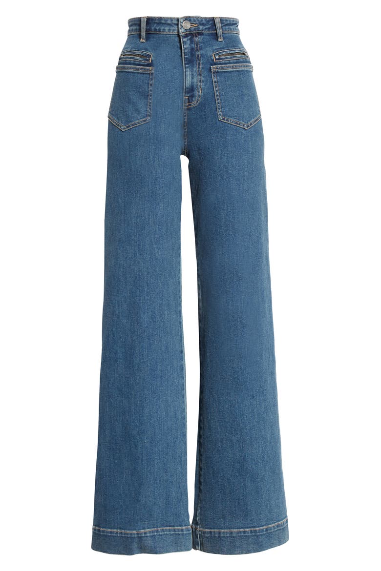 McKena Wide Leg Jeans, Alternate, color, MARINER