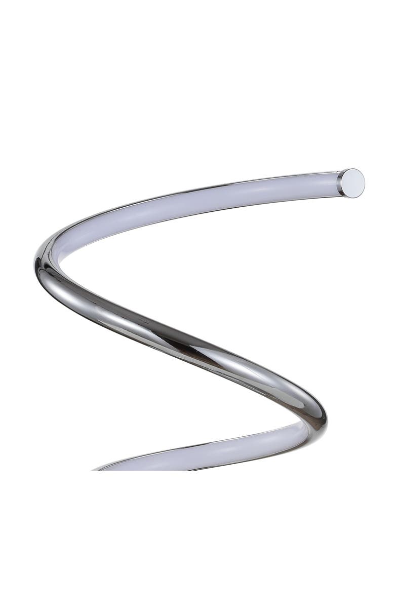 JONATHAN Y Scribble Modern Dimmable Metal Integrated LED Table Lamp, Alternate, color, Chrome