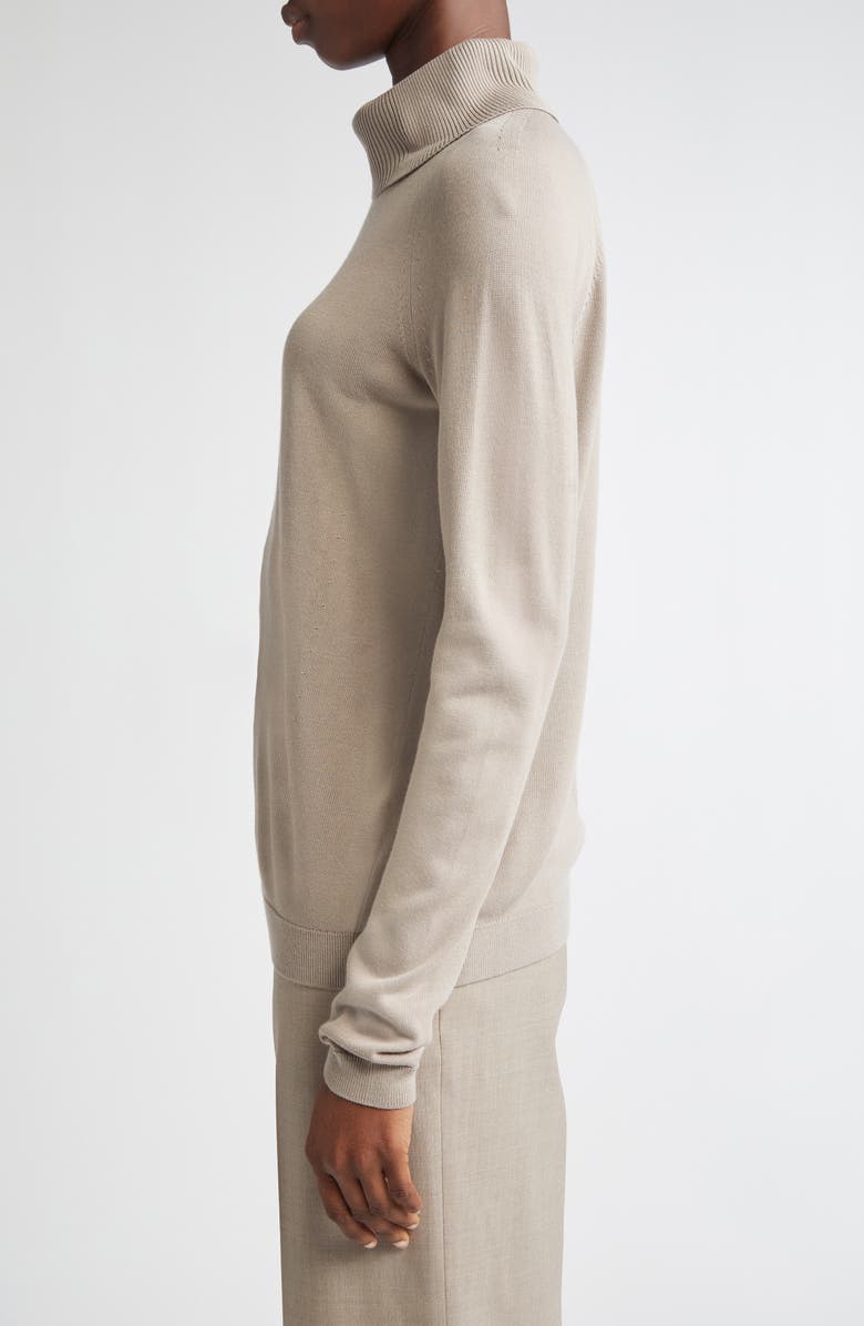 Lafayette 148 New York Raglan Sleeve Turtleneck Sweater, Alternate, color, Hickory