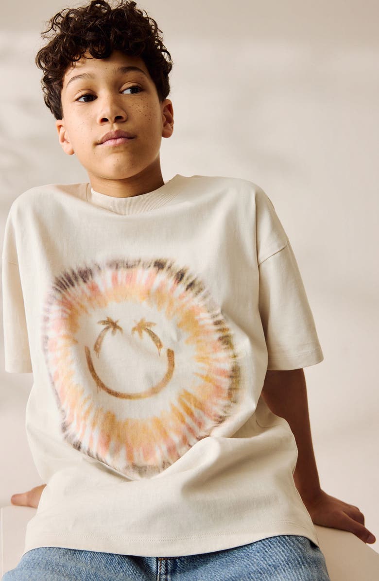 NEXT Kids' Tie Dye Smile Graphic T-Shirt, Alternate, color, White