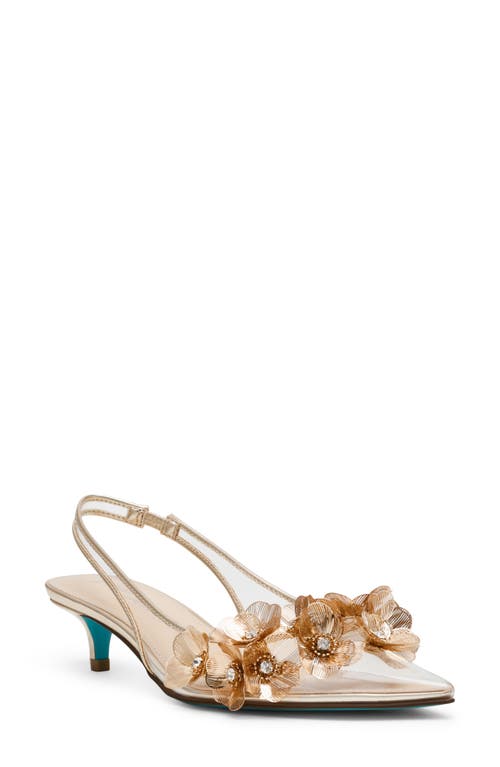 Betsey Johnson Robin Slingback Pointed Toe Kitten Heel Pump