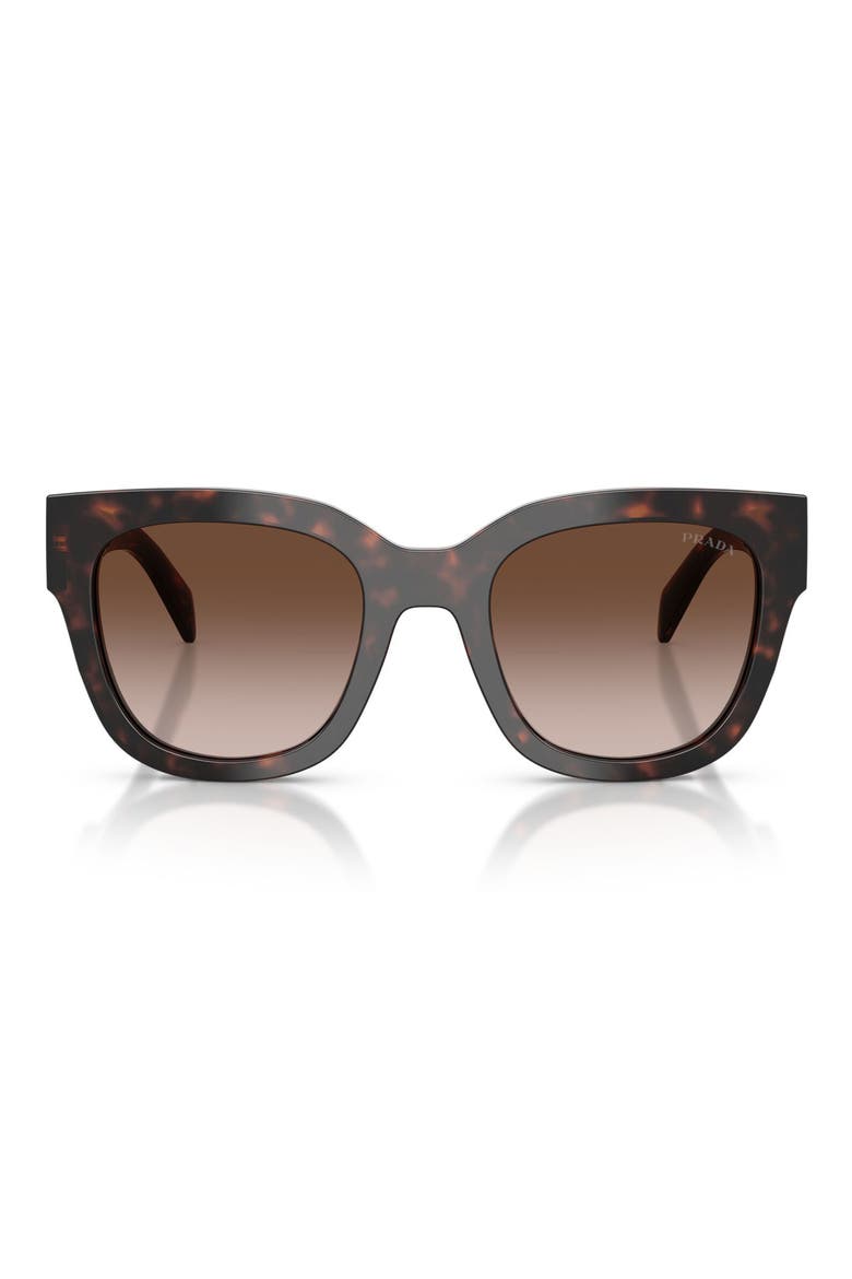 52mm Square Sunglasses, Main, color, ROOT TORTOISE / BROWN GRADIENT