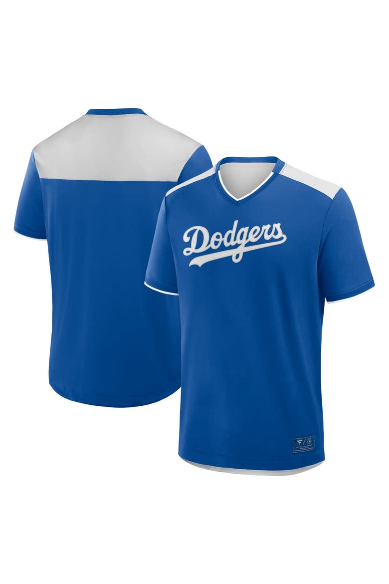Men's Fanatics Royal Los Angeles Dodgers Walk Off V-Neck T-Shirt, Alternate, color, Royal