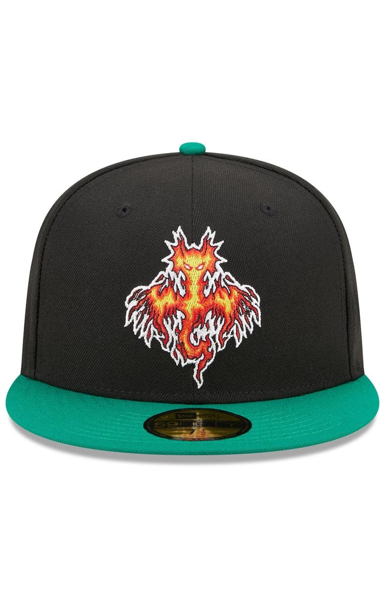 New Era Men's New Era Black/Green Dayton Dragons Marvel x Minor League 59FIFTY Fitted Hat, Alternate, color, 