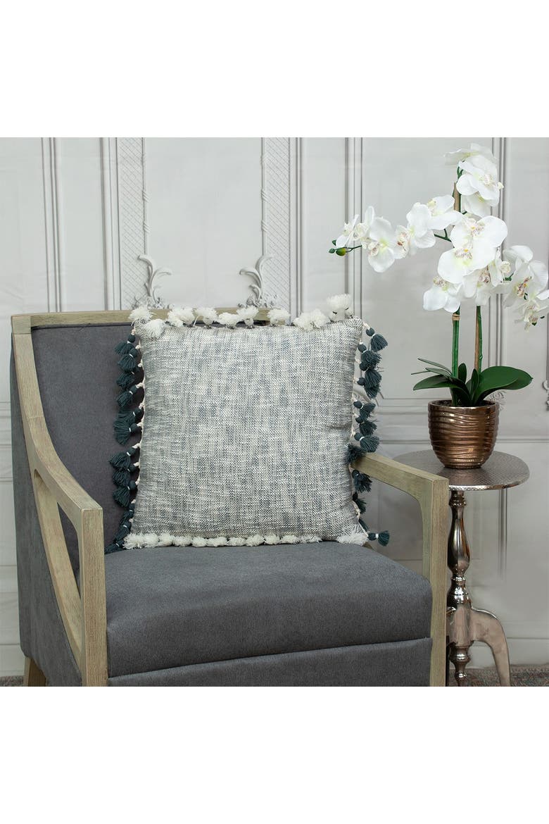 Arwen Transitional Grey & Slate Throw Pillow, Main, color, GREY/SLATE