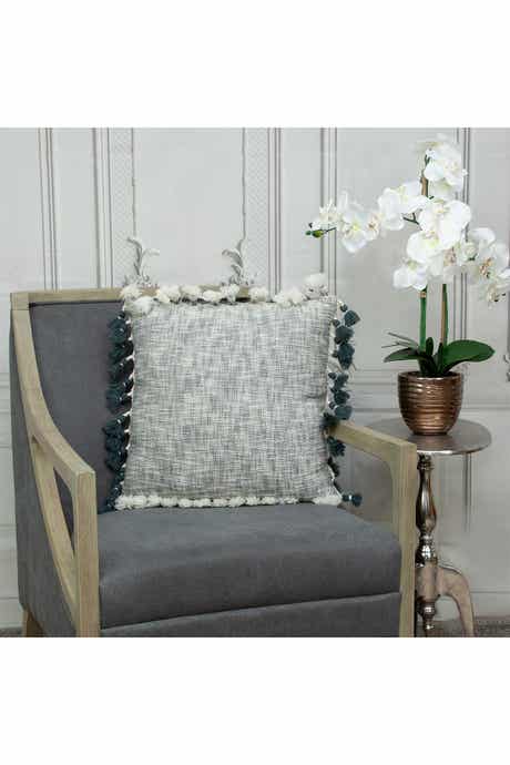 PARKLAND COLLECTION Arwen Transitional Grey & Slate Throw Pillow