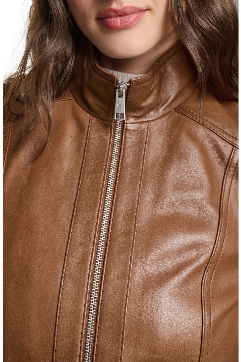 Rowan Leather Racer Jacket, Alternate, color, COGNAC