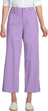 Lands' End High Rise Patch Pocket Chino Crop Pants