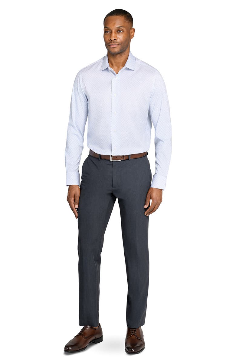 W.R.K Cross Geo Print Reworked Dress Shirt, Alternate, color, White/ Blue