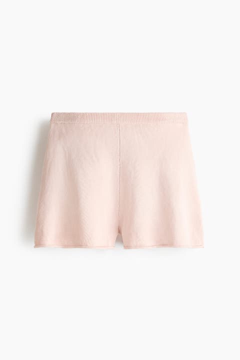Roll-edge Knitted Shorts