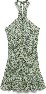 MANGO TEEN Ruched Halter Dress