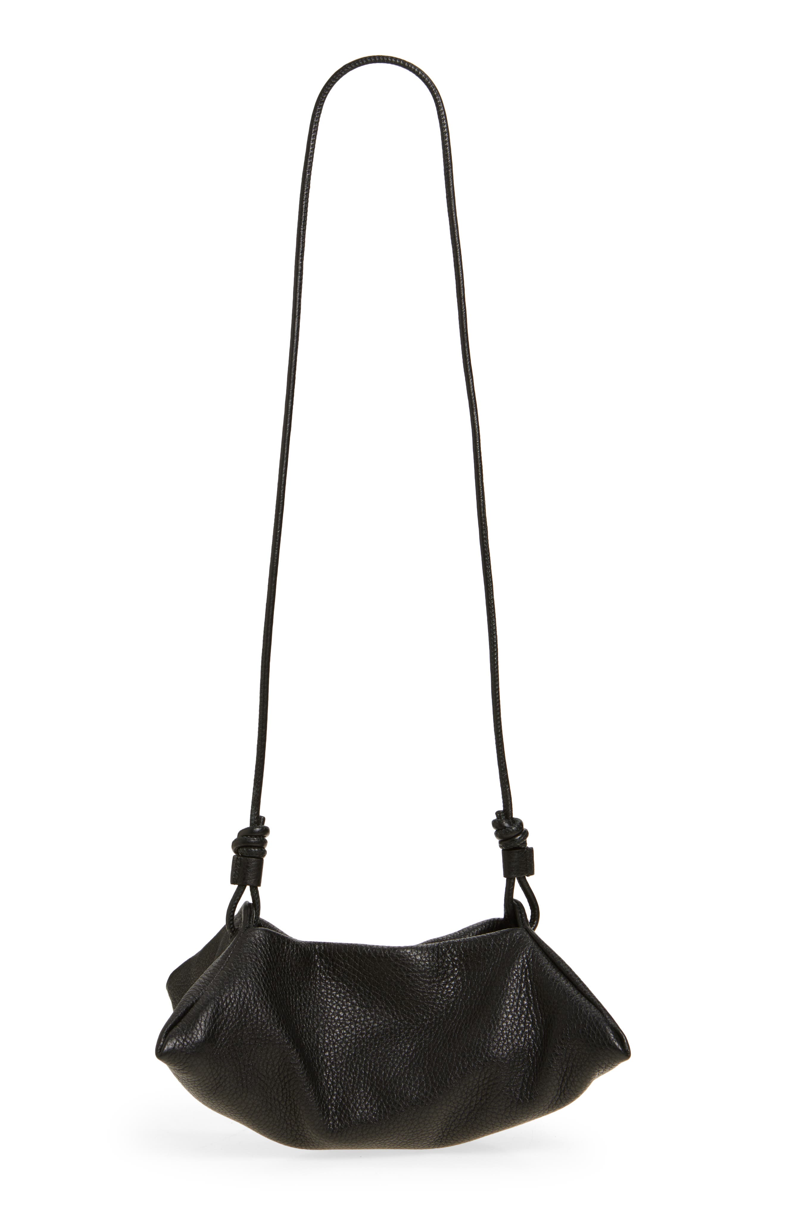 Altuzarra Mini Origami Leather Crossbody Bag, Main, color, Black