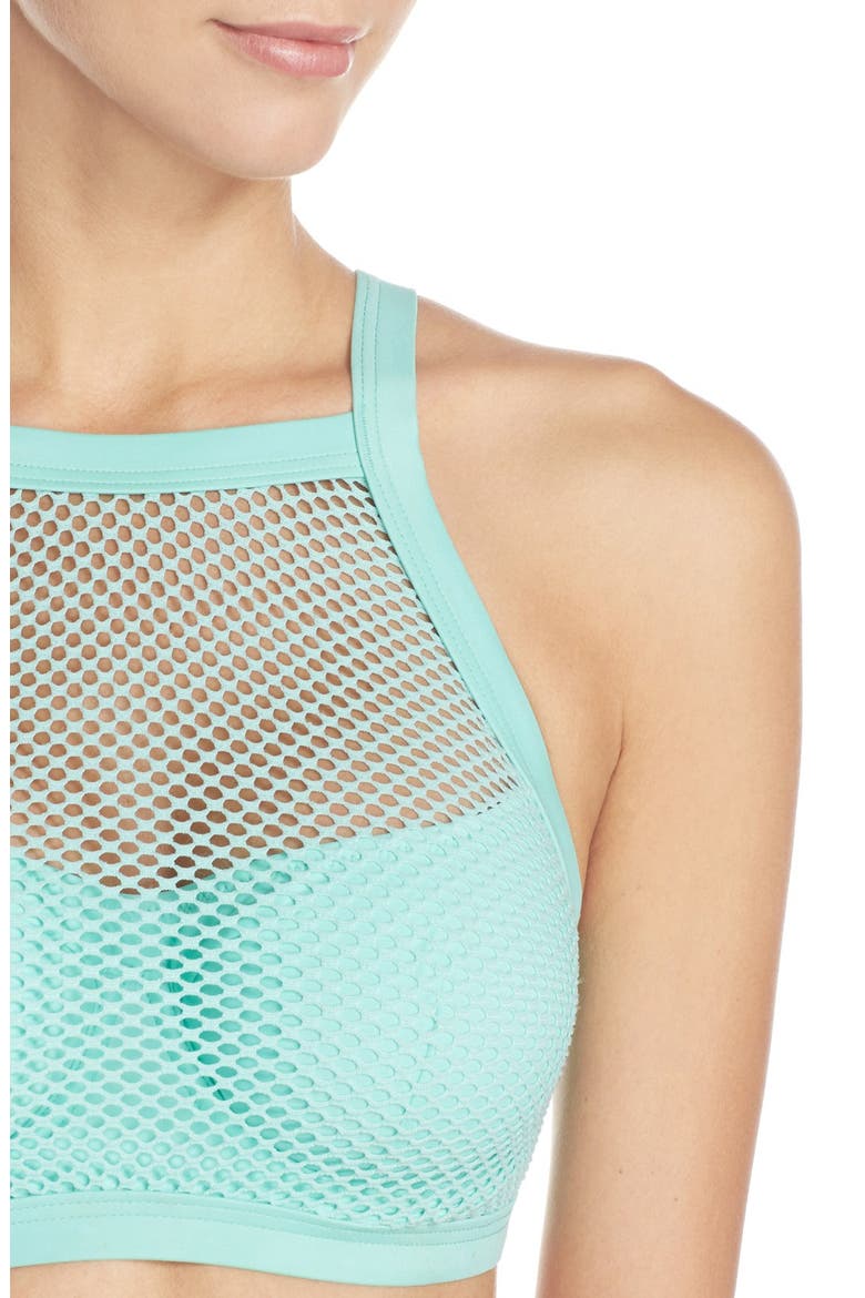 'Caught in the Net' Convertible Underwire Bikini Top, Alternate, color, SEA BREEZE
