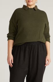 Universal Standard Positano Cotton Pointelle Sweater