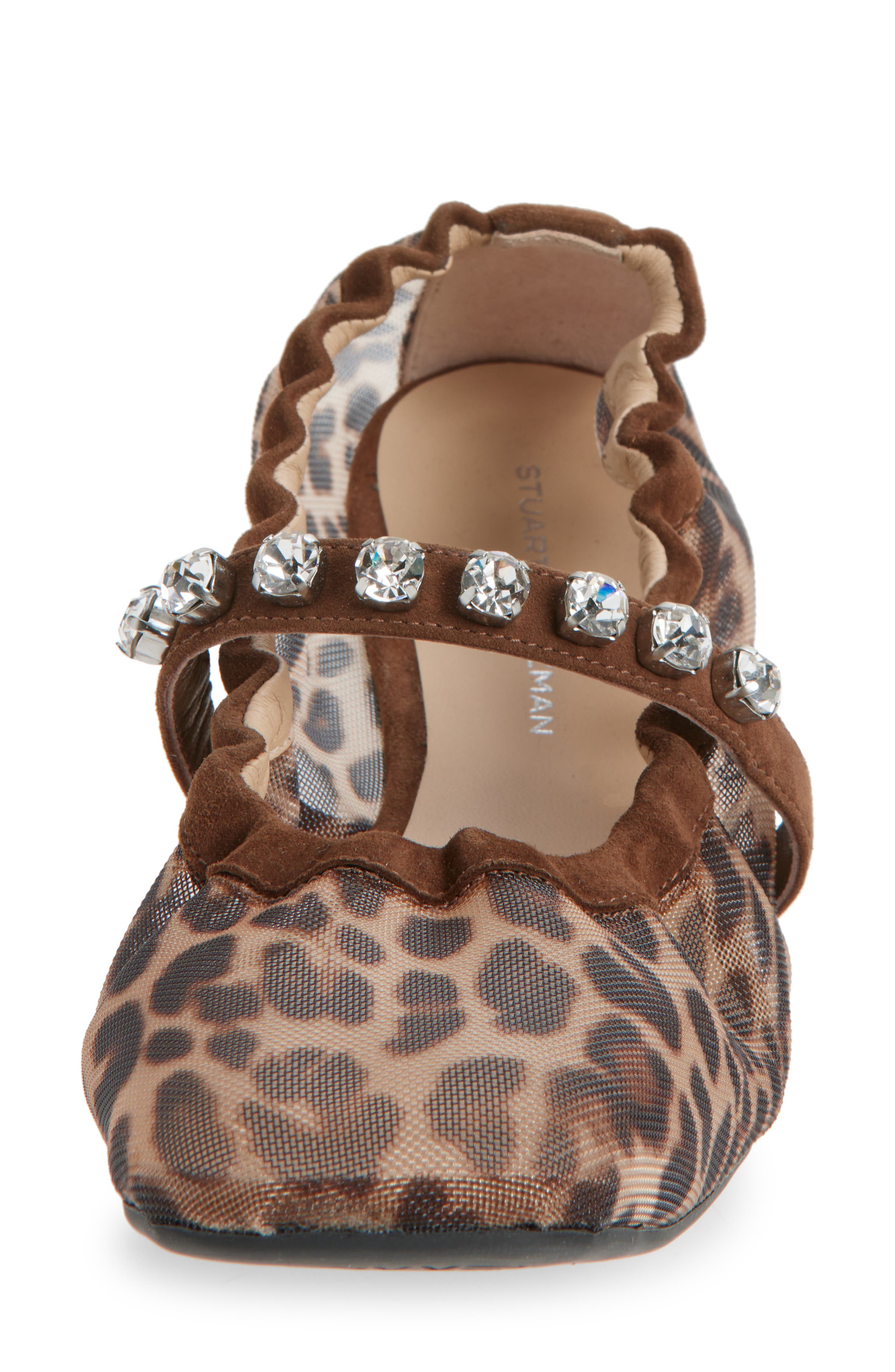 Goldie Crystal Strap Ballet Flat, Alternate, color, CLASSIC CIGAR