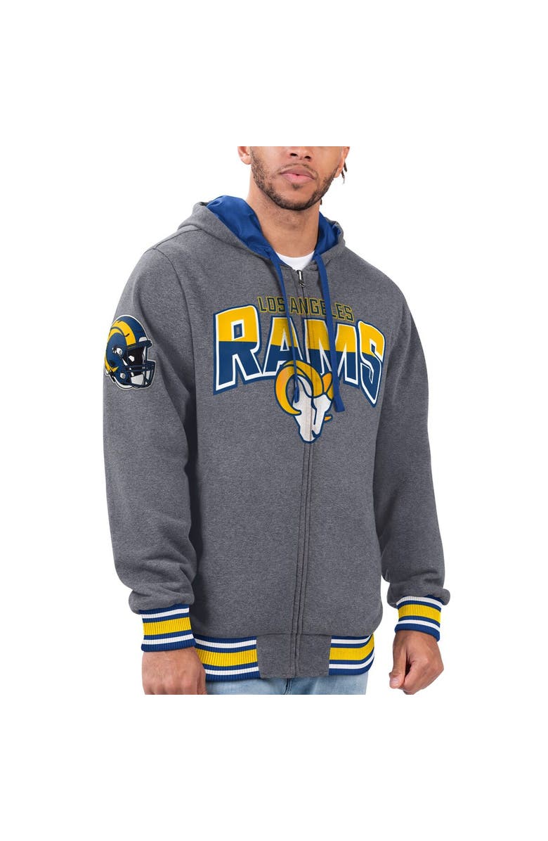 G-III SPORTS BY CARL BANKS Men's G-III Sports by Carl Banks Royal/Gold Los Angeles Rams Commemorative Reversible Full-Zip Jacket, Alternate, color, 
