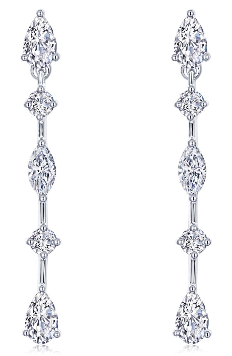 Lafonn Simulated Diamond Linear Drop Earrings, Main, color,
